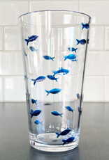 Blue Fish Acrylic Highball Tumbler Glass