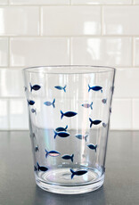 Blue Fish Acrylic Double Old Fashioned Glass