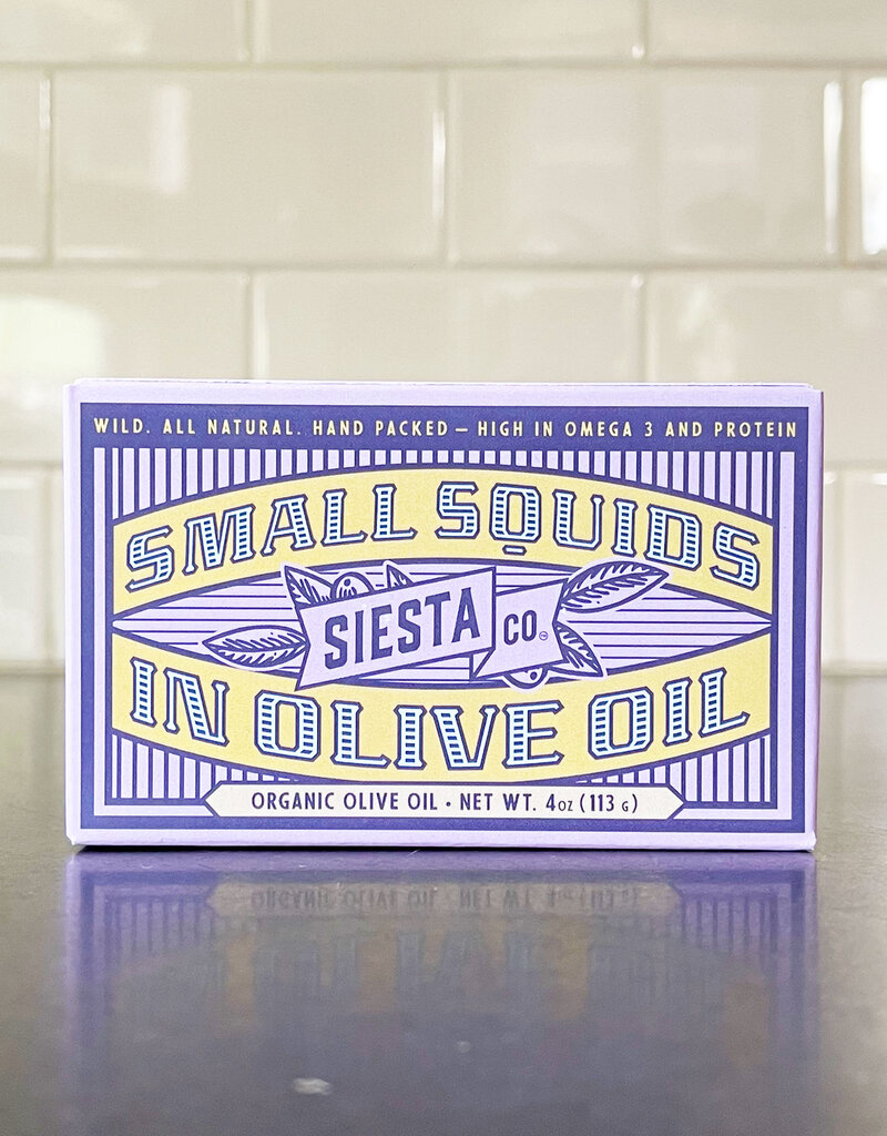 Siesta Co. Small Squids in Organic Extra Virgin Olive Oil