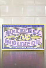 Siesta Co. Mackerel in Organic Extra Virgin Olive Oil