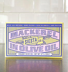Siesta Co. Mackerel in Organic Extra Virgin Olive Oil
