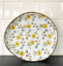 Floral Stoneware Plate
