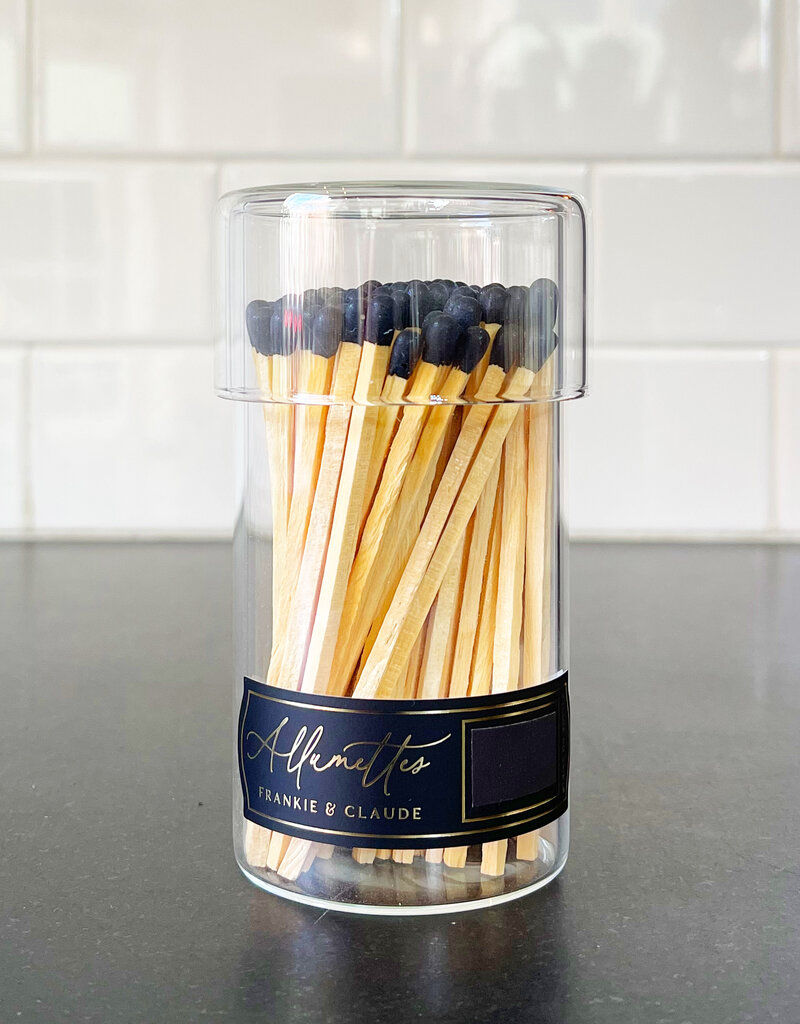 Frankie & Claude Black Allumette Match Jar
