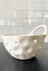 Stoneware Colander with Handle - Large