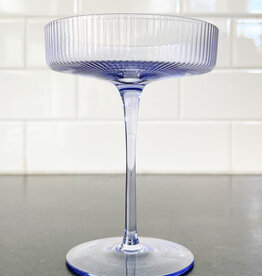 Lavender Ripple Coupe Glass