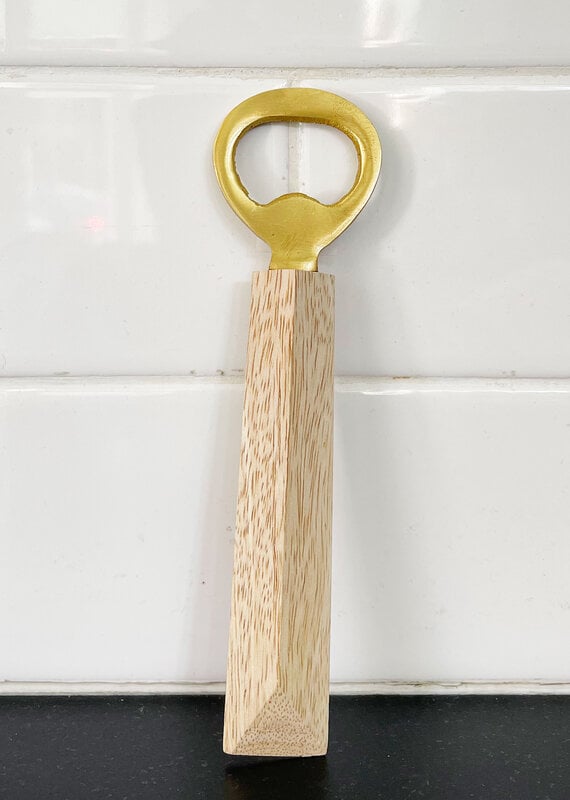 Brass & Mango Wood Bottle Opener