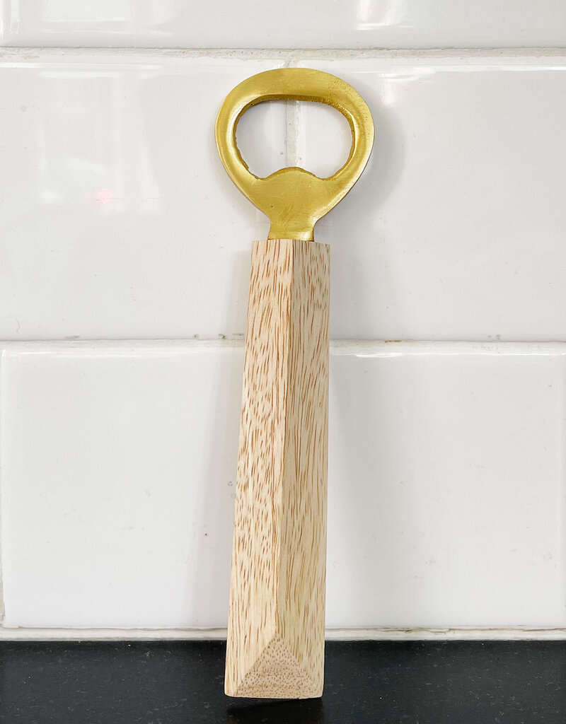 Brass & Mango Wood Bottle Opener