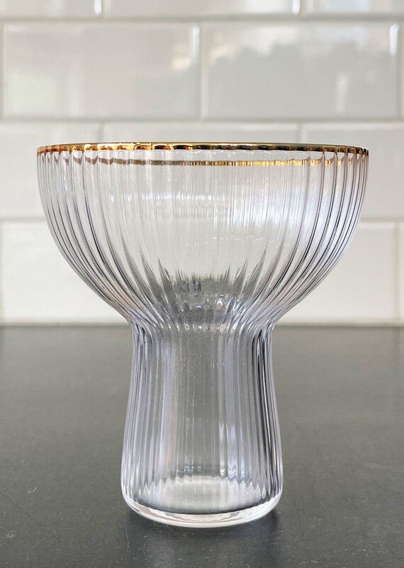 Gold Rim Margarita Glasses