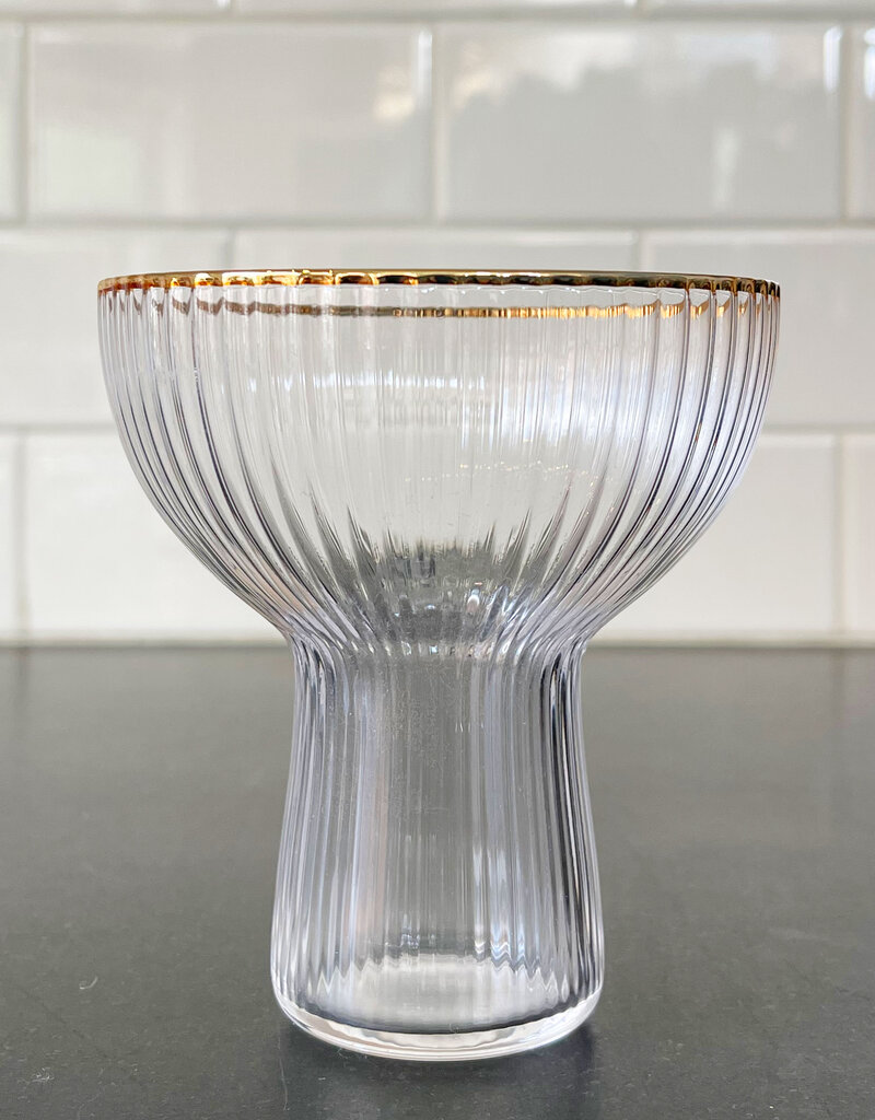 Gold Rim Margarita Glasses