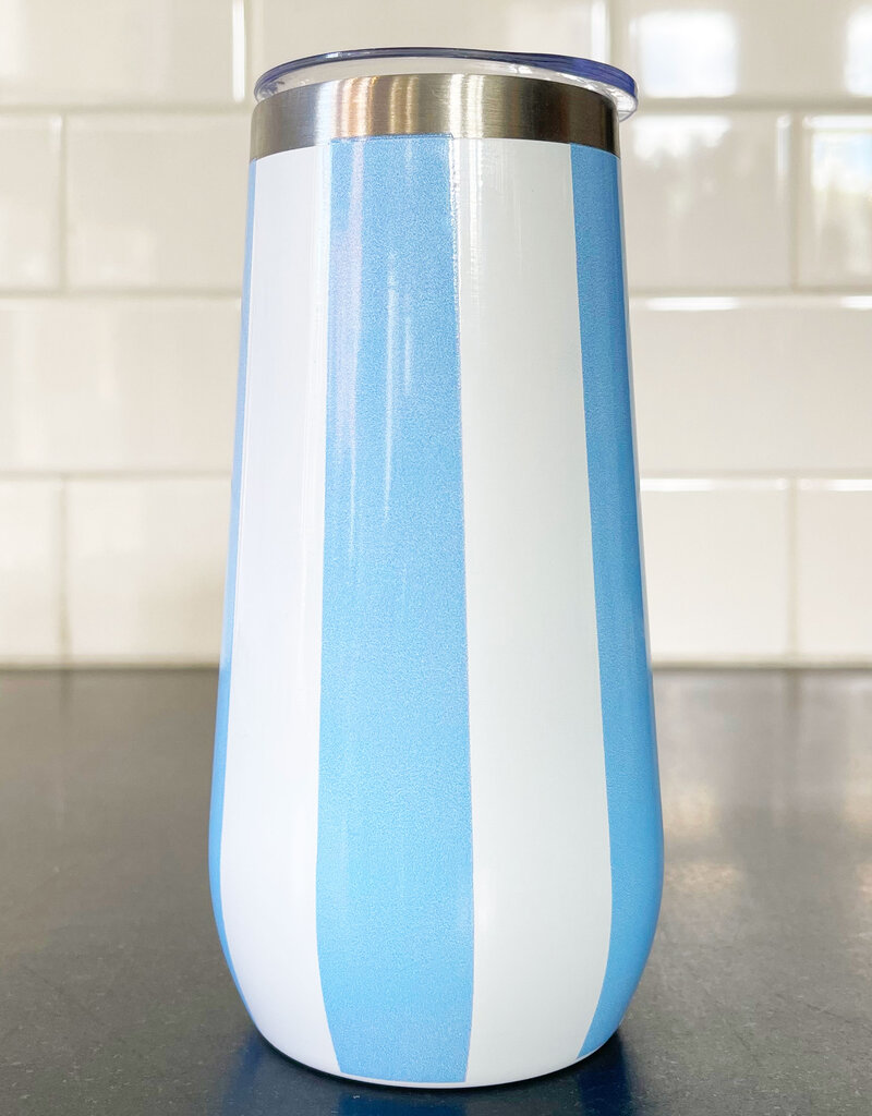 Insulated Tall Wine Tumbler - Blue Stripe