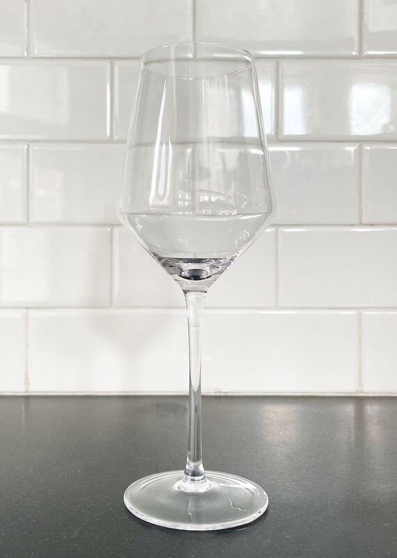 Angled Crystal White Wine Glass