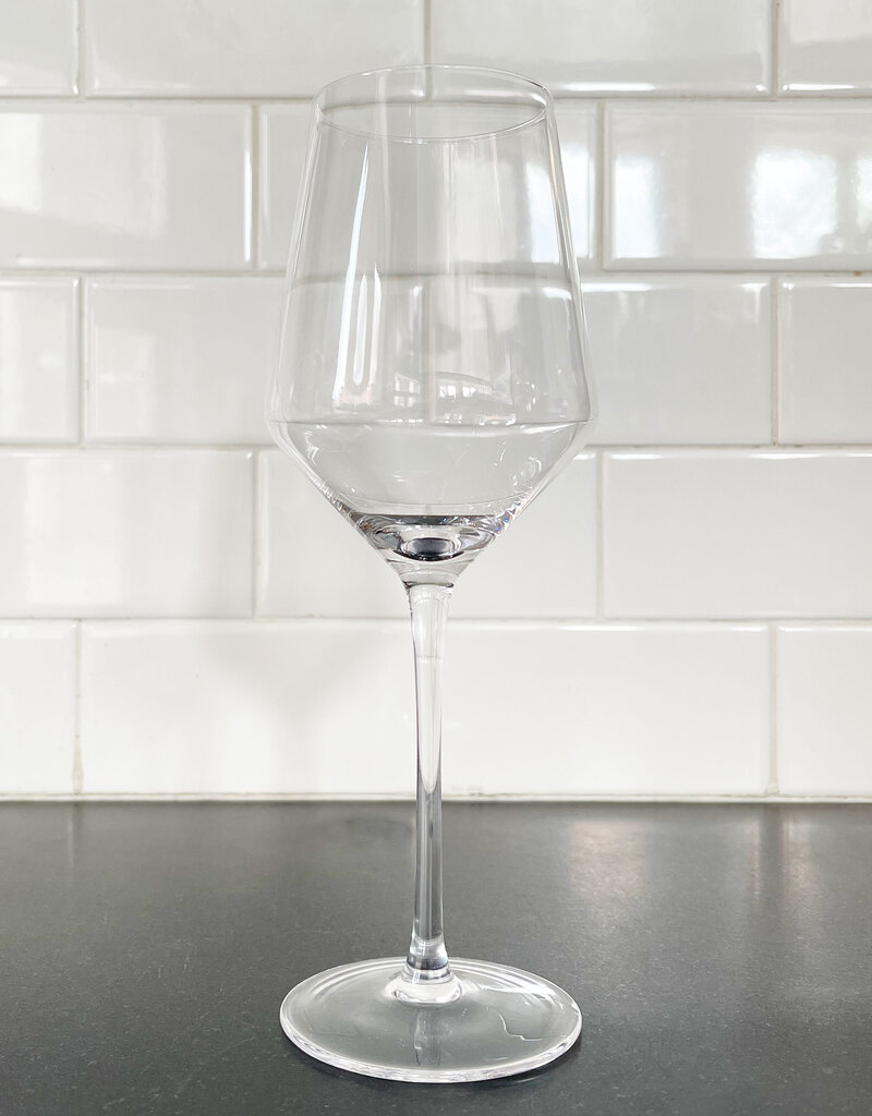 Angled Crystal White Wine Glass