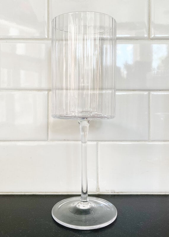 Ribbed Red Wine Glass