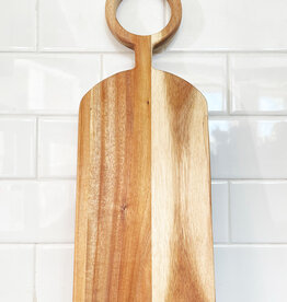 Acacia Wood Cheese Board with Round Handle