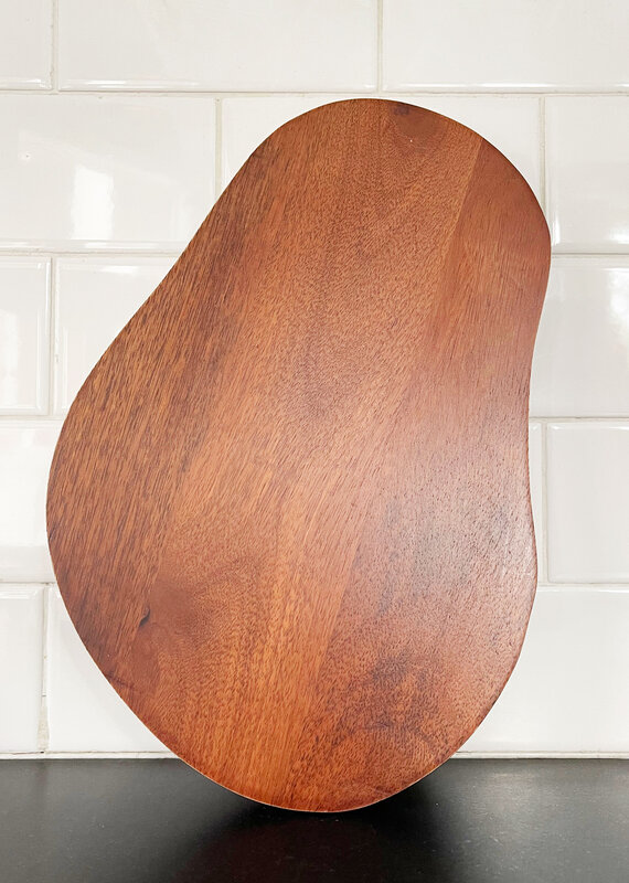 Mango Wood Kidney Shaped Cheese Board - Dark