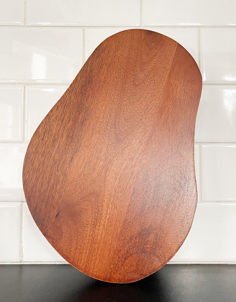 Mango Wood Kidney Shaped Cheese Board - Dark