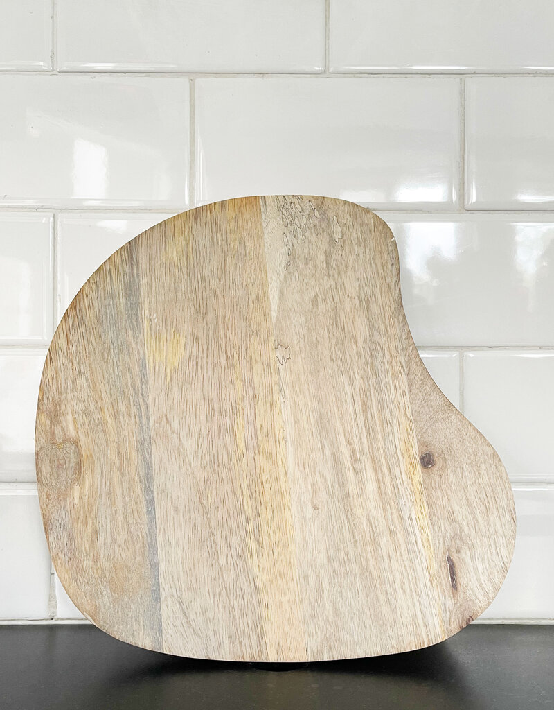 Mango Wood Kidney Shaped Cheese Board - Light