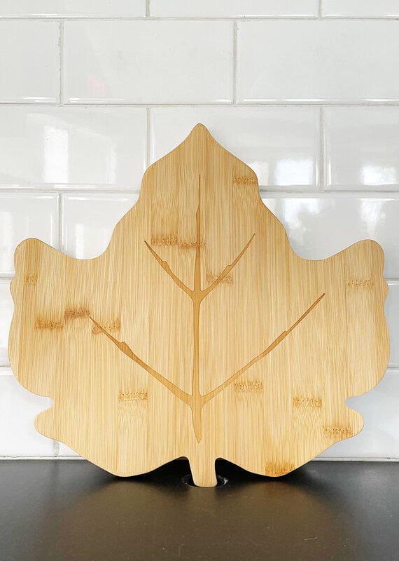 Leaf Shaped Bamboo Board