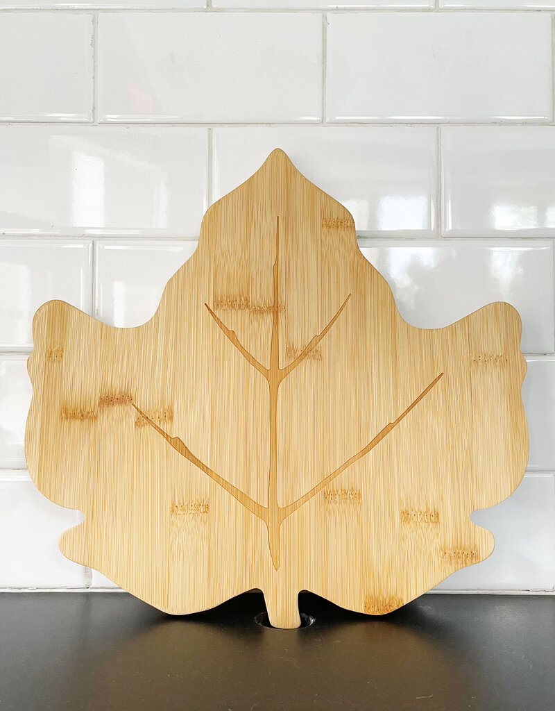 Leaf Shaped Bamboo Board