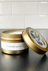 Brooklyn Candle Studio Leather Jacket Gold Travel Candle