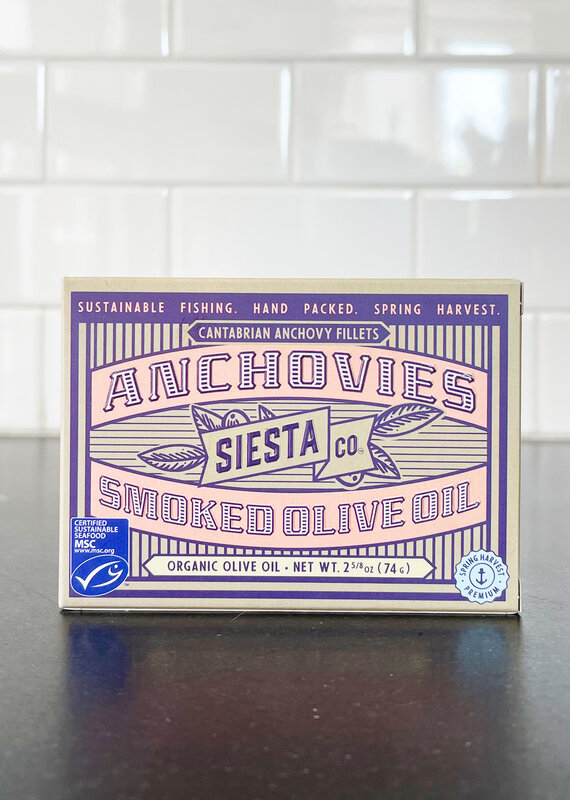 Siesta Co. Cantabrian Anchovies in Smoked Olive Oil