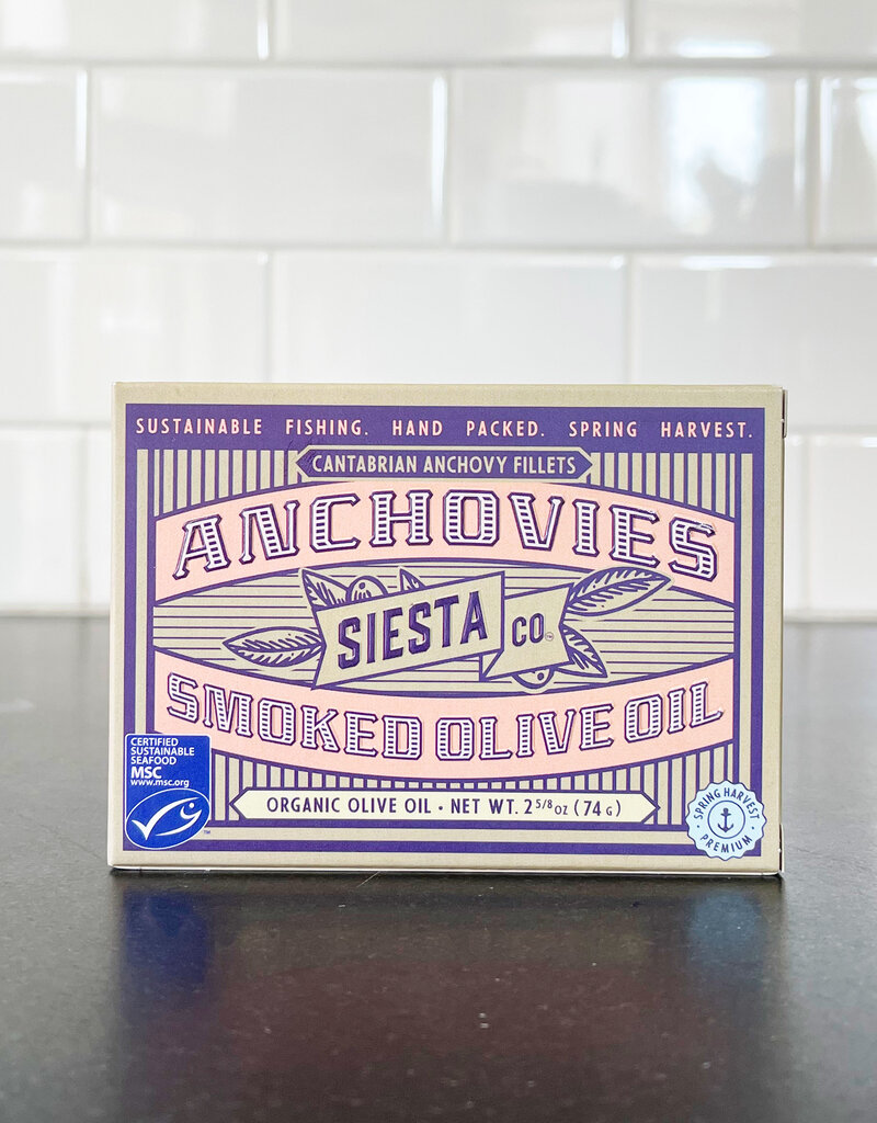 Siesta Co. Cantabrian Anchovies in Smoked Olive Oil