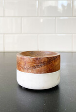 Marble + Acacia  Pinch Bowl