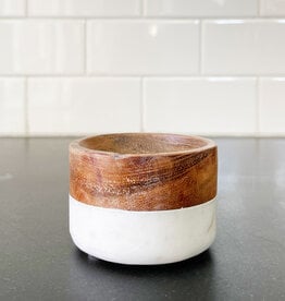Marble + Acacia  Pinch Bowl