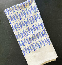 The High Fiber Dark Blue Fish Tea Towel