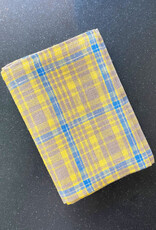 Fog Linen Yellow Plaid Kitchen Towel