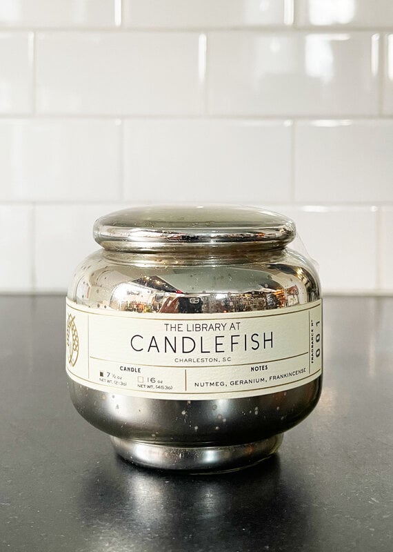 Candlefish Candlefish No. 1 Silver Bubble Glass Holiday Candle