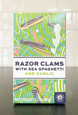 Medineterranean Porto-Muinos Razor Clams with Sea Spaghetti & Garlic