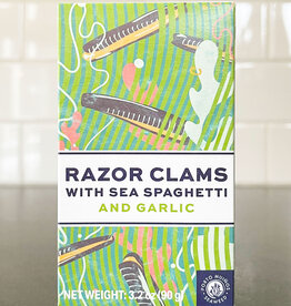 Medineterranean Porto-Muinos Razor Clams with Sea Spaghetti & Garlic