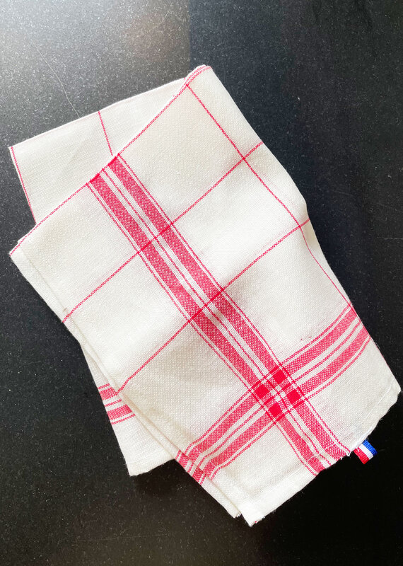 Coucke Red Checker Tea Towel