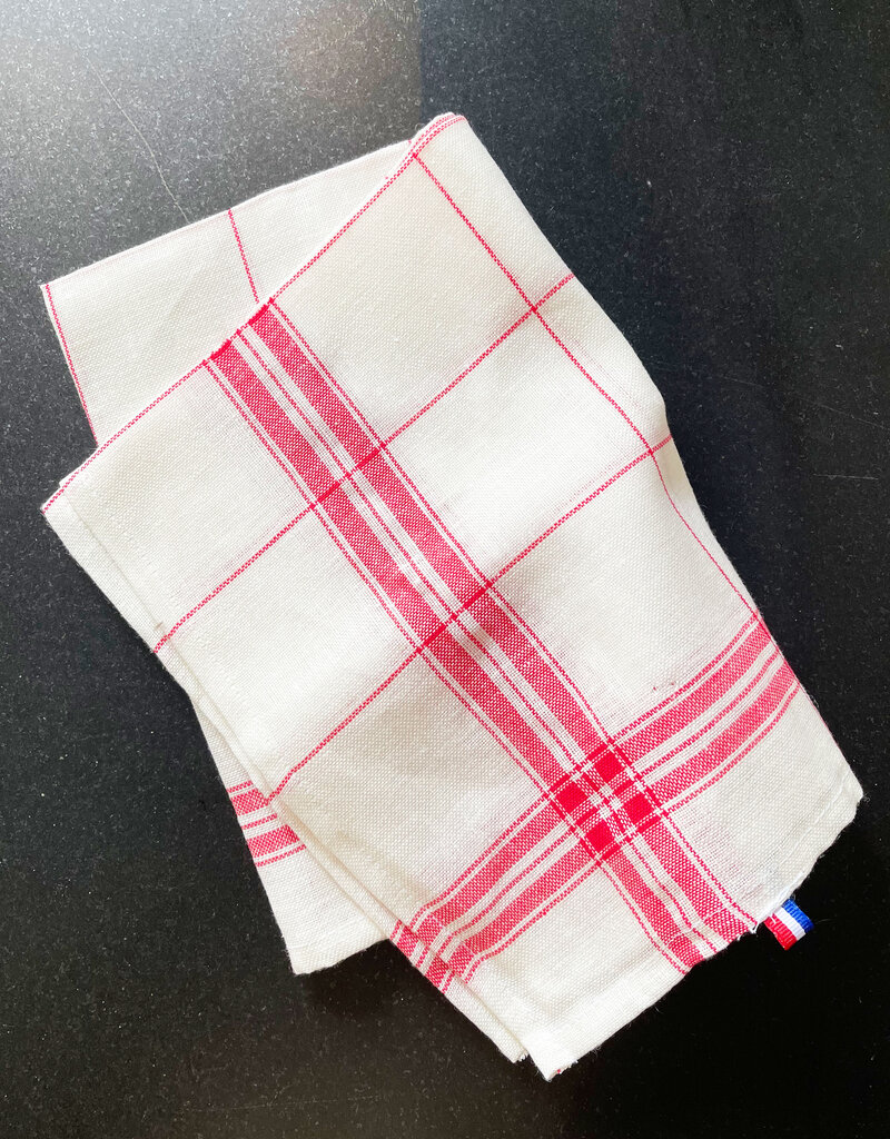 Coucke Red Checker Tea Towel