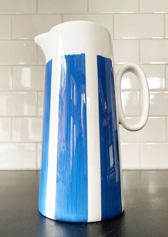 tag Tag Blue Striped Pitcher