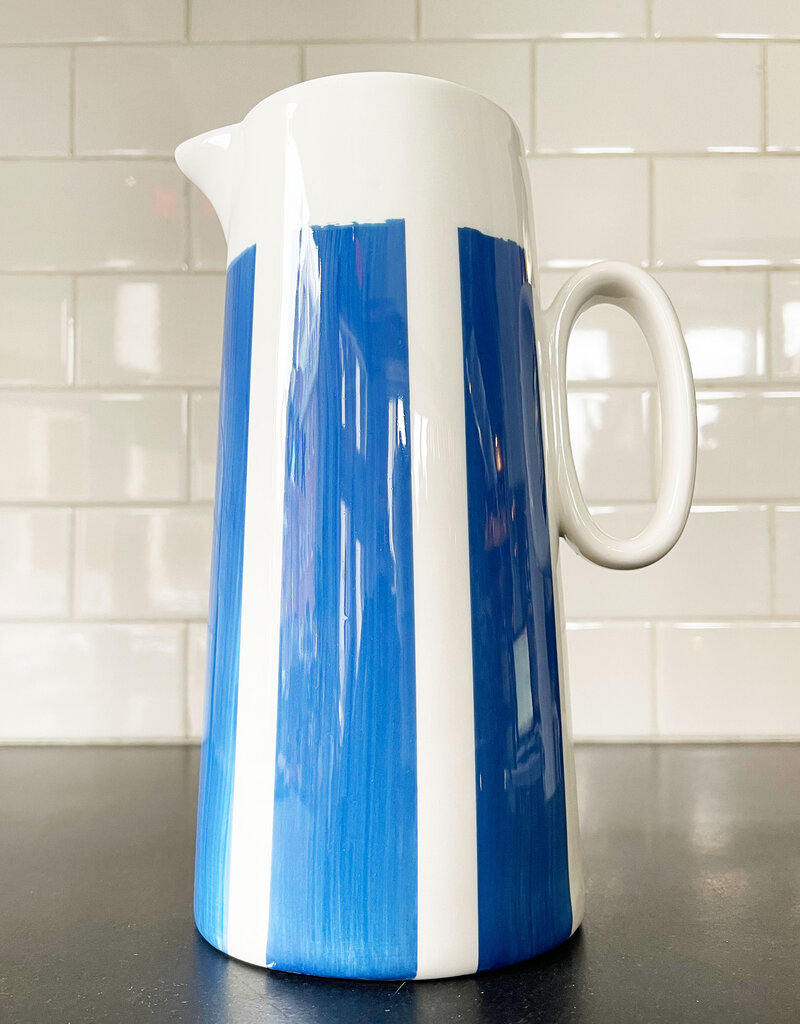 tag Tag Blue Striped Pitcher