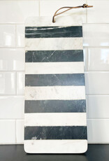 Black & White Horizontal Stripe Marble Board