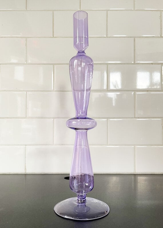 maegan Maegan Lilac Glass Candle Holder