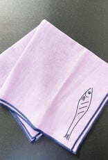 maegan Maegan Lilac Linen Fish Napkin Pair