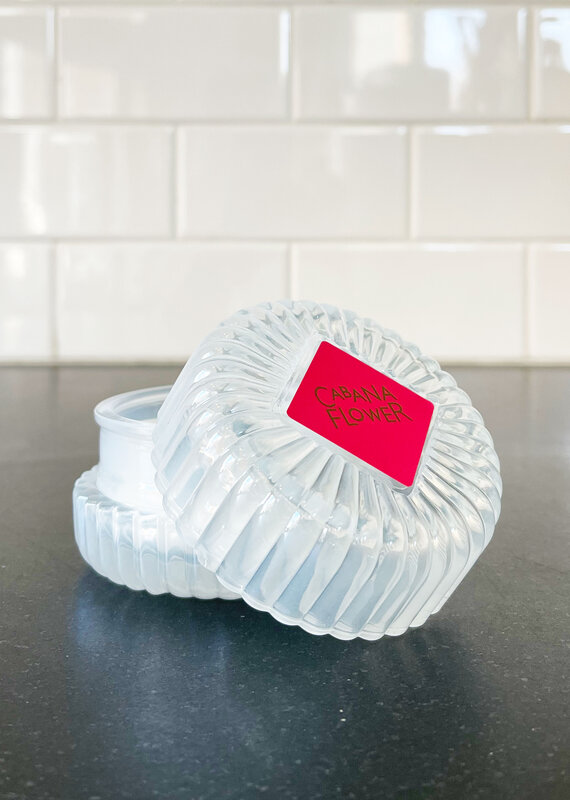 Mer|Sea Bauble Glass Candle Cabana Flower