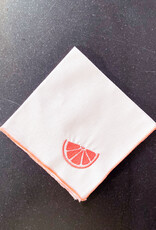 Grapefruit Embroidered Cocktail Napkin
