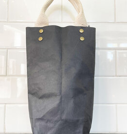 Washable Paper Wine Tote  - Black