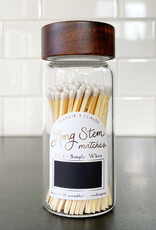 Frankie & Claude Match Jar with Birch Lid - White