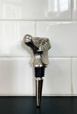 Nickel Finish Dog  Bottle Stopper