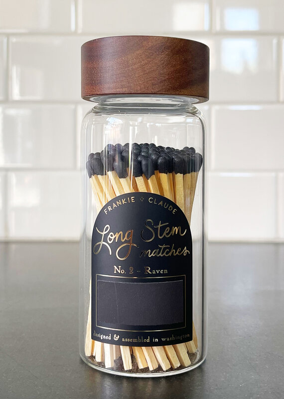 Frankie & Claude Jar with Birch Lid - Black