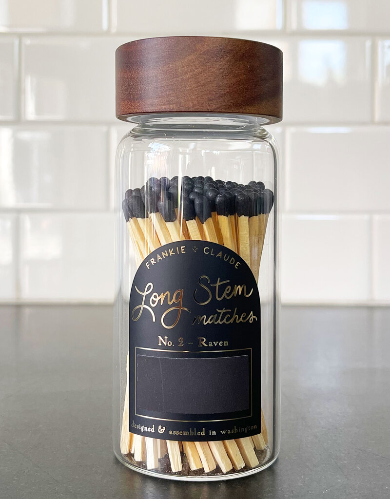 Frankie & Claude Jar with Birch Lid - Black