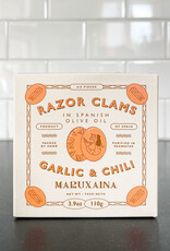 Don Gastronon Maruxaina Razor Clams in Spanish Olive Oil with Garlic & Chili