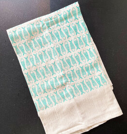 The High Fiber Turquoise Fish Tea Towel