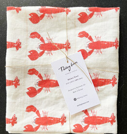 Darlng Lemon Lobsters Linen Kitchen Towel
